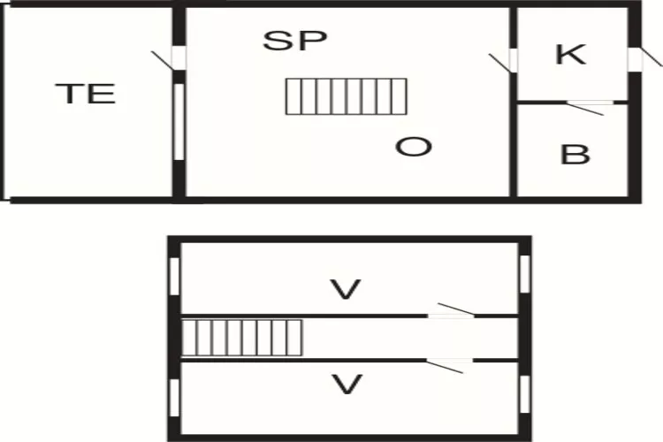 3 room w/seaview-Plattegrond