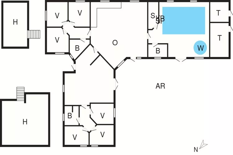 Luxe Zwembadvilla Marielyst -- By Traum Ferienwohnungen-Plattegrond