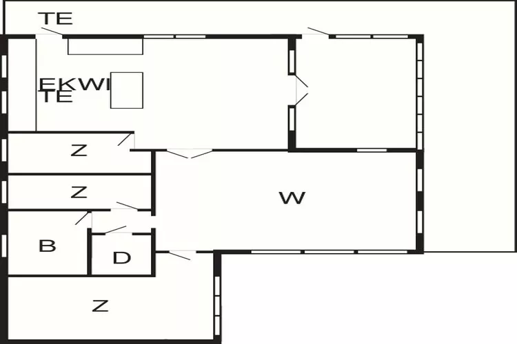 Gezellig strandhuis in Rageleje -- By Traum Ferienwohnungen-Plattegrond