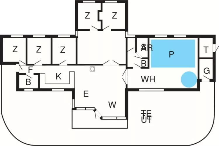 14 persoons vakantie huis in Højslev-Plattegrond