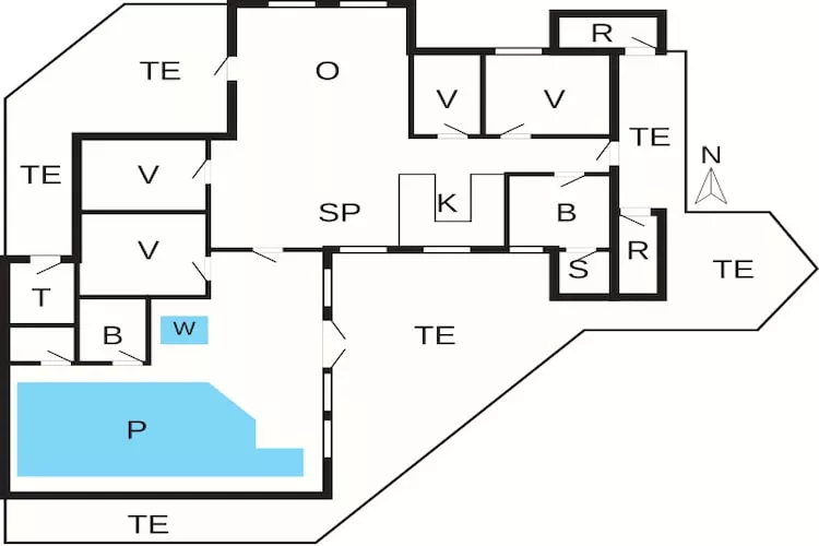 Modern Poolhuis met Uitzicht -- By Traum Ferienwohnungen-Plattegrond