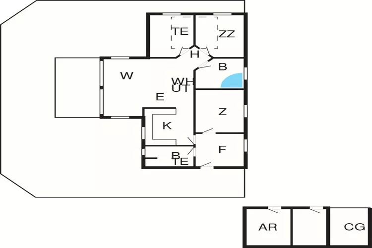 8 persoons vakantie huis in Blåvand-Plattegrond