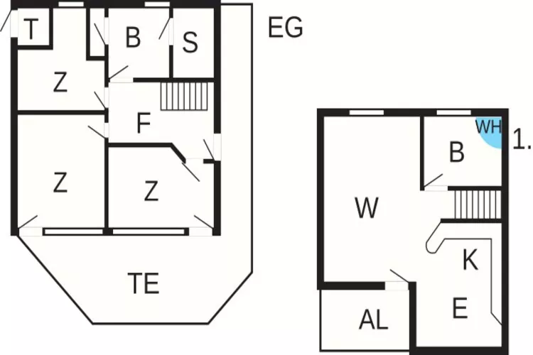 MERKUR 62+58 SW 1.RH.-Plattegrond