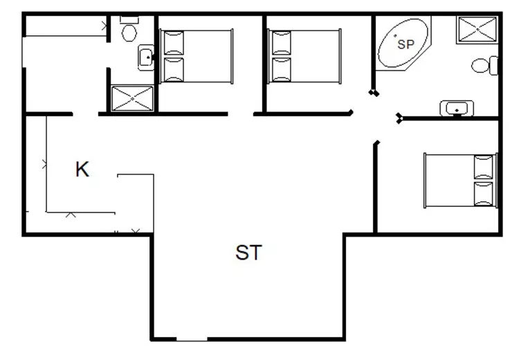 Moderne retraite in Skaven -- By Traum Ferienwohnungen-Plattegrond