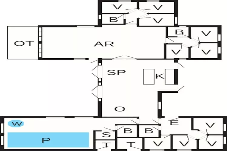 26 persoons vakantie huis in Frørup-Plattegrond