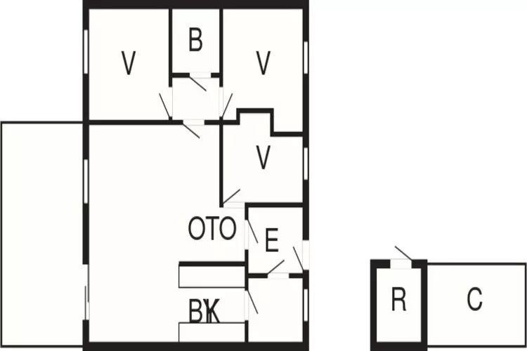 6 persoons vakantie huis in Pandrup-Plattegrond