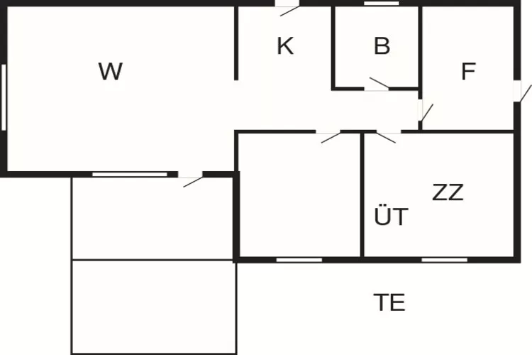 Gezellig zomerhuis vlakbij het strand-Plattegrond