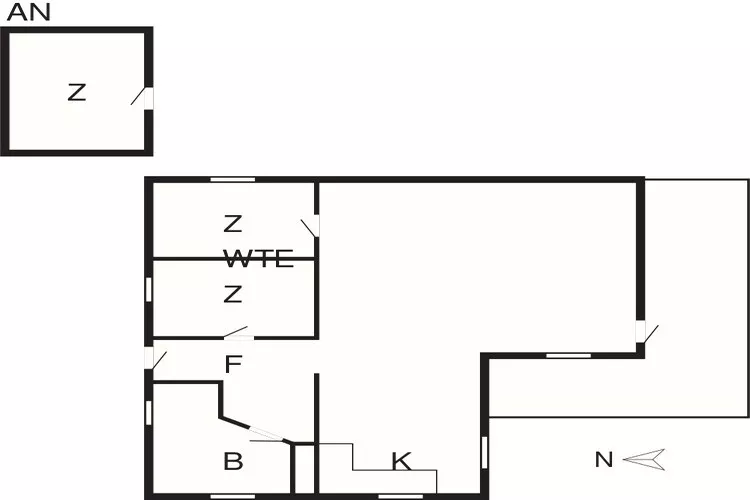 6 persoons vakantiehuis in Øster Assels-Plattegrond