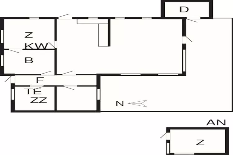 Meerzicht Verborgen schat -- By Traum Ferienwohnungen-Plattegrond
