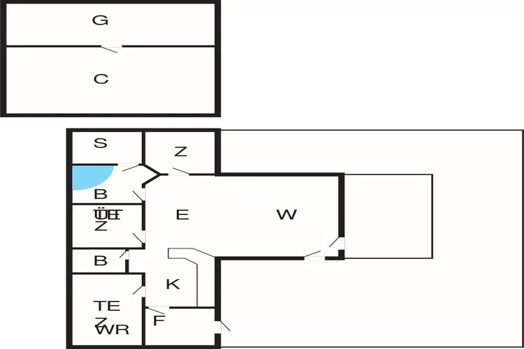 6 persoons vakantie huis in Børkop-Plattegrond