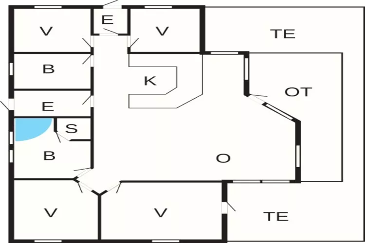 10 persoons vakantie huis in Brovst-Plattegrond