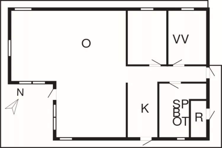 6 persoons vakantie huis in TJÖRNARP-Plattegrond