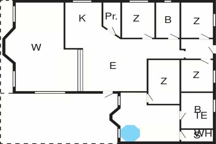 12 persoons vakantie huis in Sjællands Odde-Plattegrond