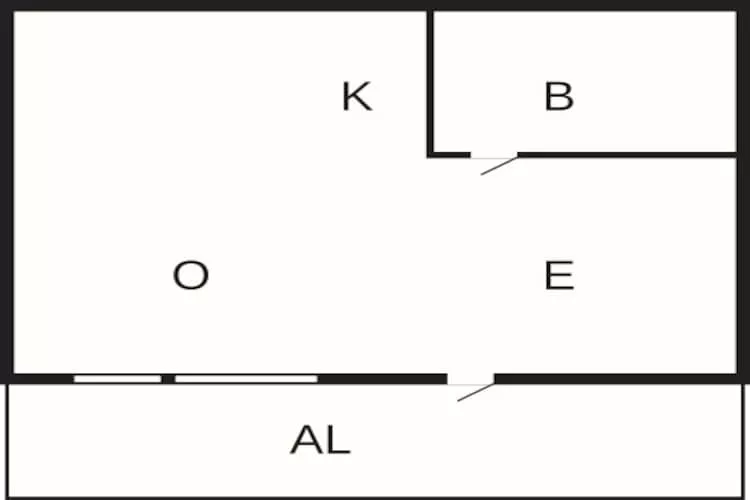 2 persoons vakantie huis in Rönnäng-Plattegrond