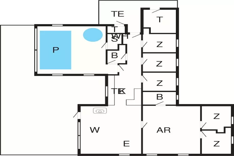 Luxe zwembadvilla in Marielyst -- By Traum Ferienwohnungen-Plattegrond
