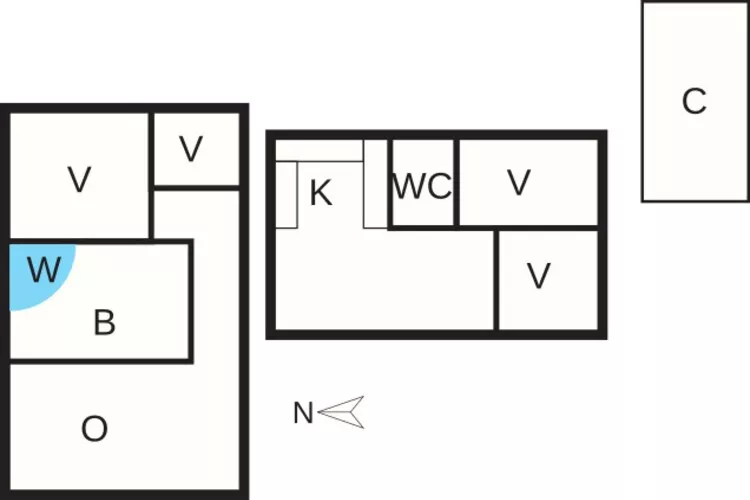 8 persoons vakantie huis in Jerup-Plattegrond