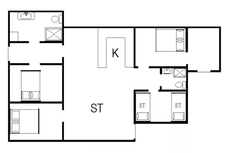 6 persoons vakantie huis in Nørre Nebel-By Traum-Plattegrond