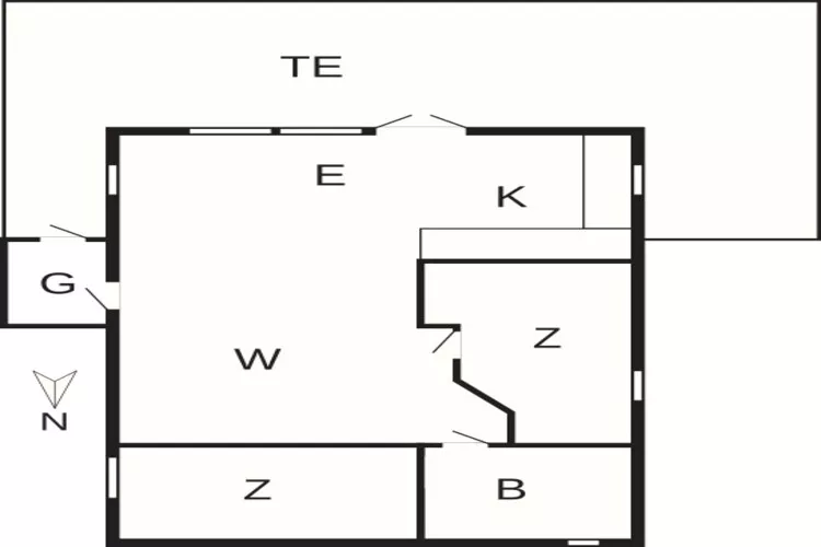 Strandparadijs in albaek -- By Traum Ferienwohnungen-Plattegrond