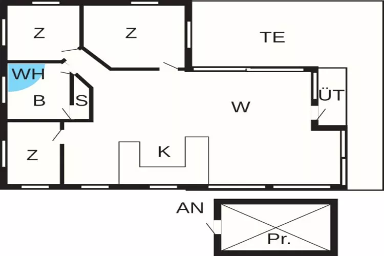 Bos retraite in Bork Havn -- By Traum Ferienwohnungen-Plattegrond