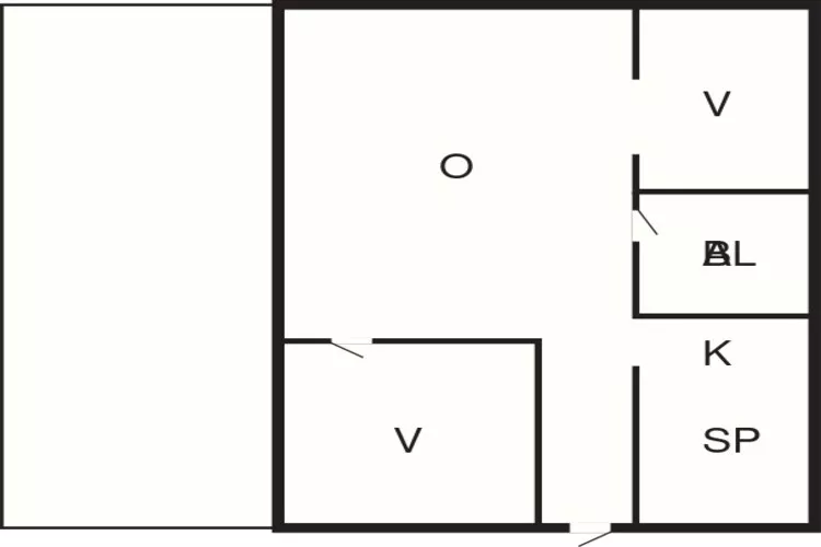Stijlvol vakantieappartement op Öland-Plattegrond