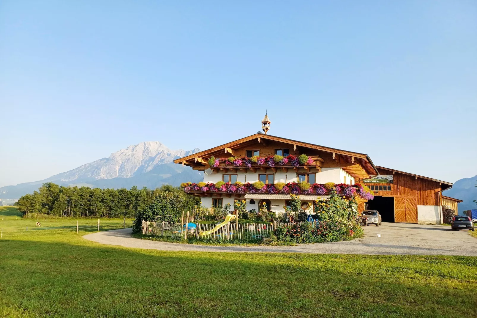 Ferienwohnung am Bio-Bauernhof-Buitenkant zomer