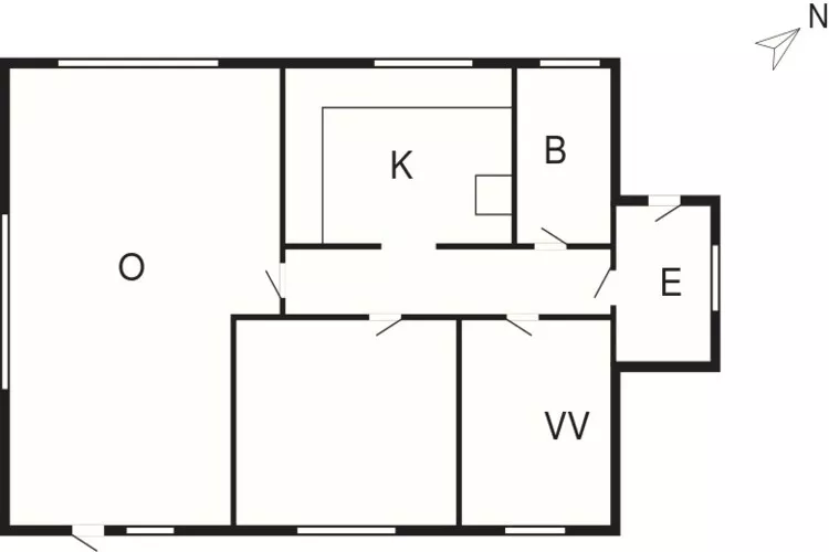 4 persoons vakantie huis in Frøstrup-Plattegrond