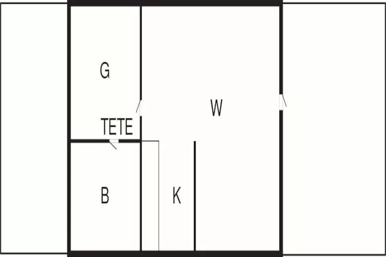 2 persoons vakantie huis in Brösarp-By Traum-Plattegrond
