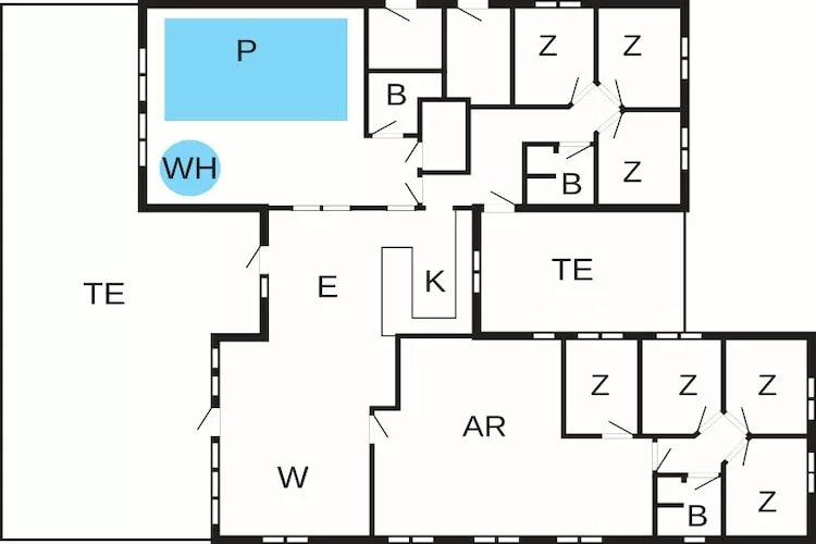 18 persoons vakantie huis in Bogense-Plattegrond