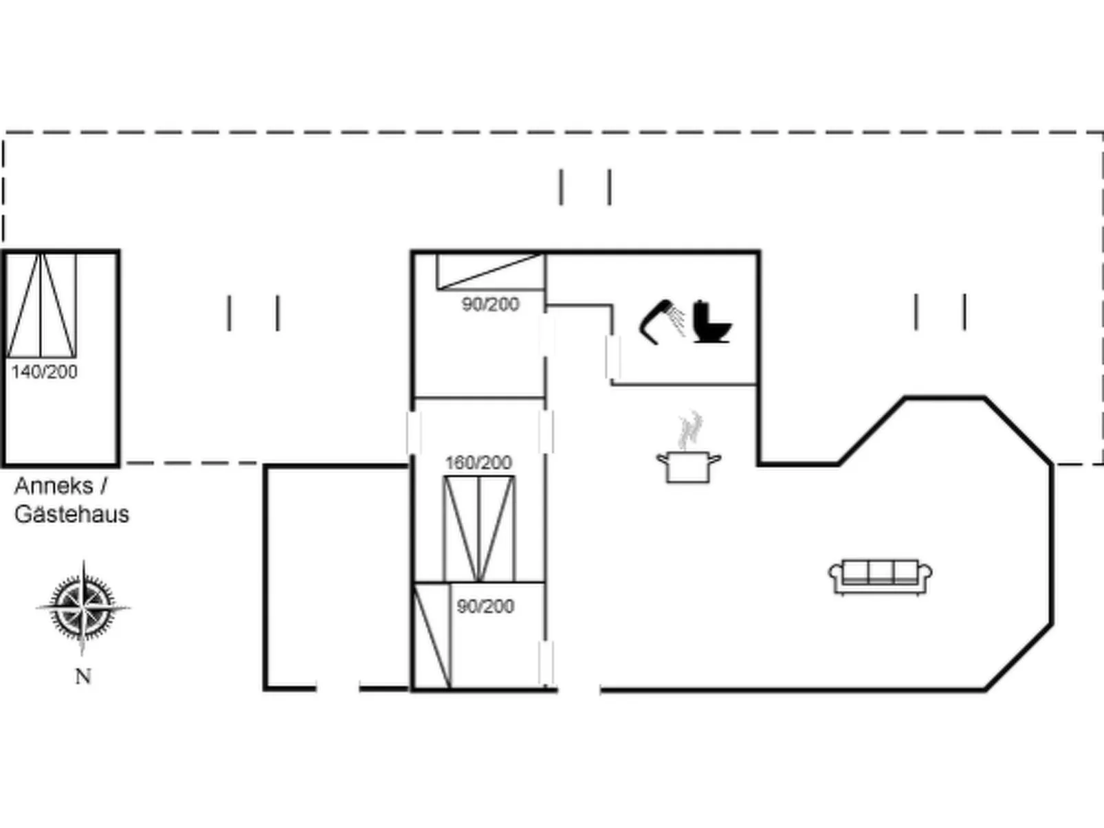 "Thomsen" - 475m from the sea-Binnen