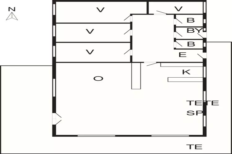8 Personen vakantie huis in Jerup-Plattegrond