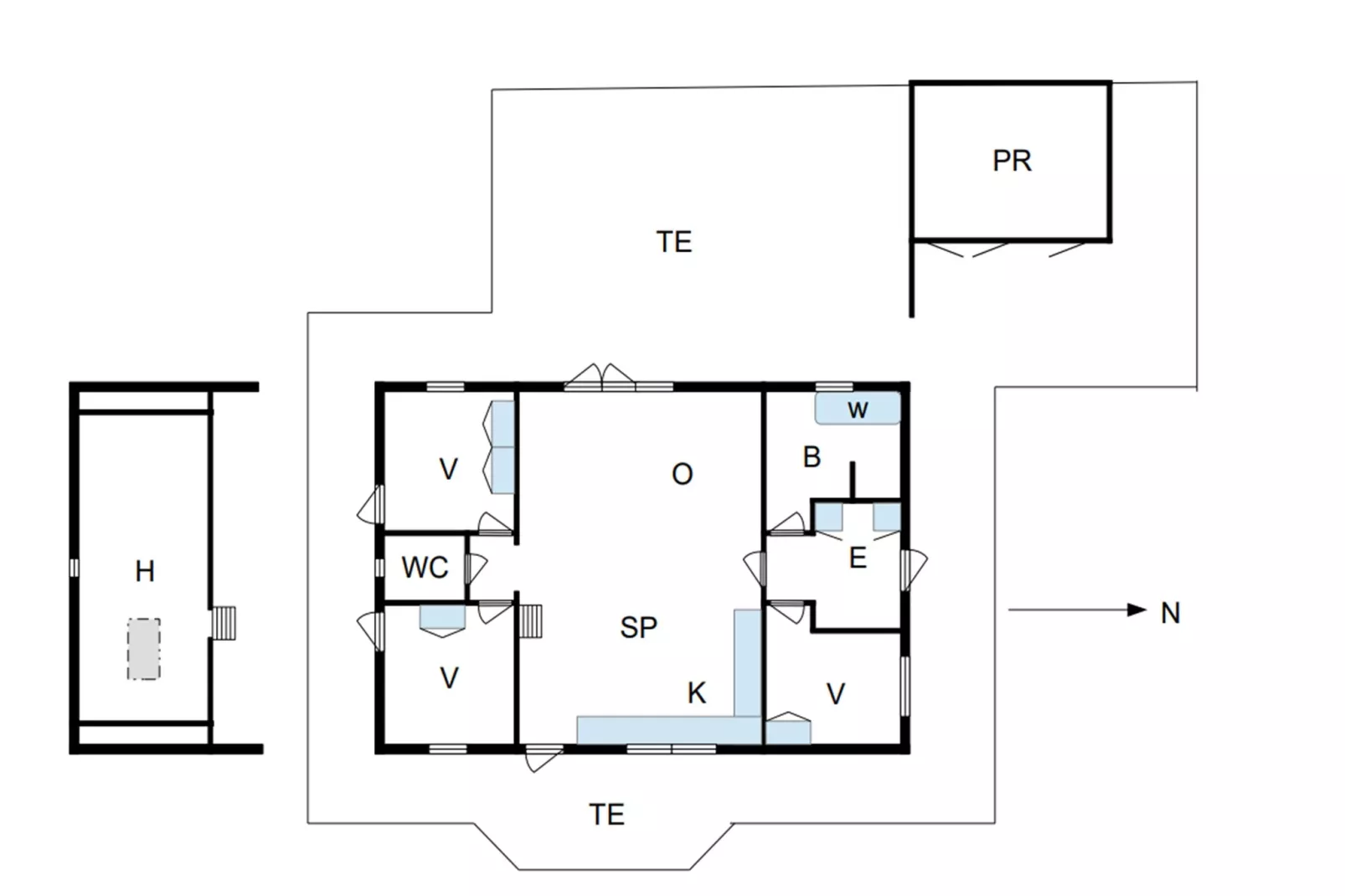 4 sterren vakantie huis in Børkop-Plattegrond