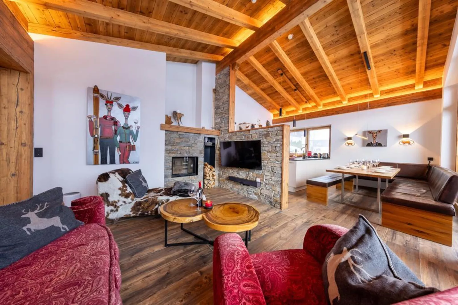 Nationalpark Chalet Kristallwand-Woonkamer