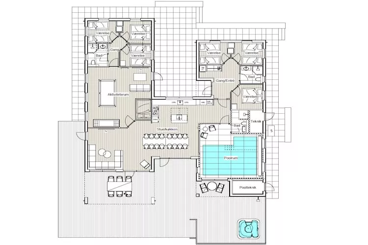 5 sterren vakantie huis in Nørre Nebel-Plattegrond