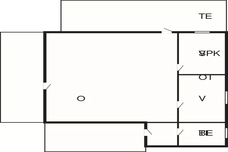 Betoverende Kustschuilplaats-By Traum-Plattegrond