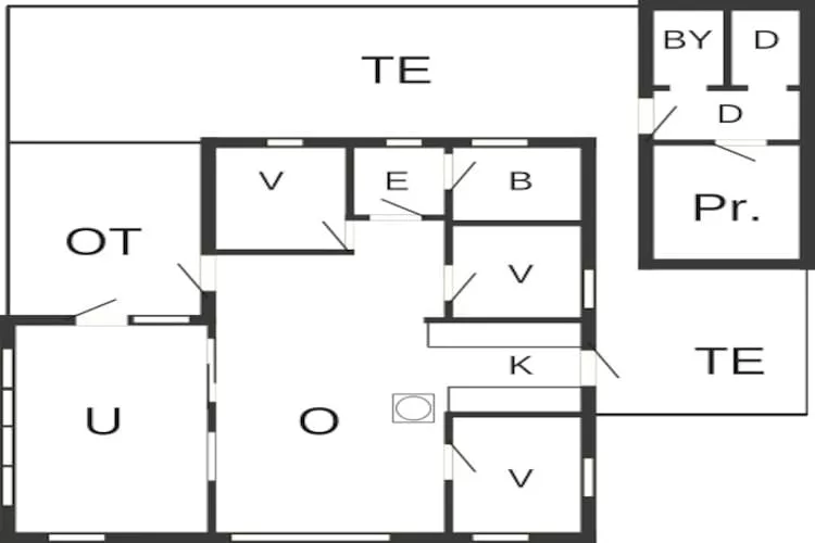 6 persoons vakantie huis in Sæby-Plattegrond