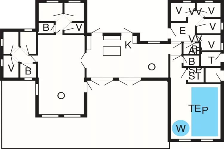 26 persoons vakantie huis in Grenaa-Plattegrond