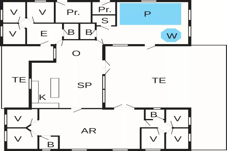 20 persoons vakantie huis in Hasselberg-Plattegrond