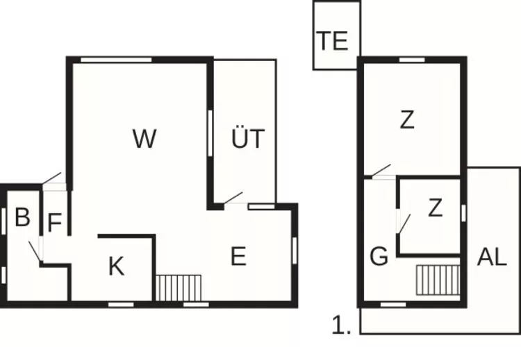 Rustieke Waterfront Cottage-By Traum-Plattegrond