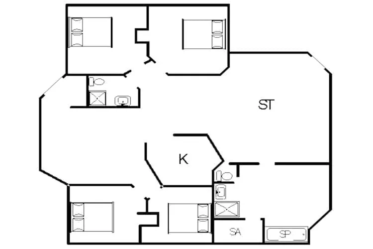 8 persoons vakantie huis in Nørre Nebel-Plattegrond