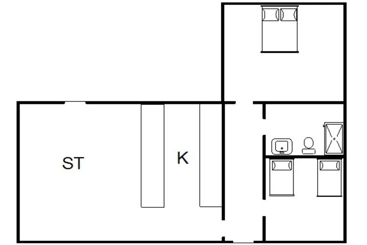 4 persoons vakantie huis in Nørre Nebel-Plattegrond