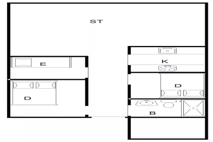 5 persoons vakantie huis in Fanø-Plattegrond