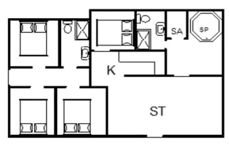 8 persoons vakantie huis in Nørre Nebel-Plattegrond