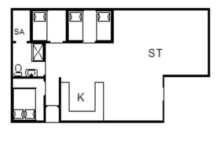 4 persoons vakantie huis in Nørre Nebel-Plattegrond