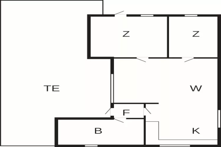 Sfeervolle Cottage in Vredig Fjand-By Traum-Plattegrond