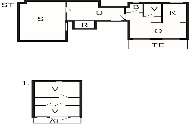 5 persoons vakantie huis in Væggerløse-Plattegrond