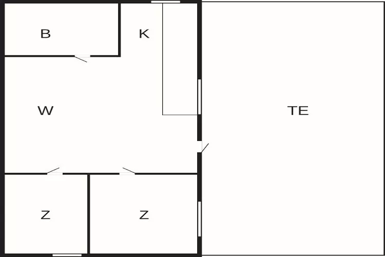 Sereen kusttoevluchtsoord in Adelso-By Traum-Plattegrond