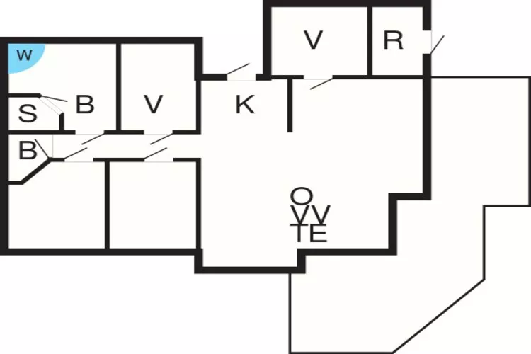 8 persoons vakantie huis in Væggerløse-Plattegrond