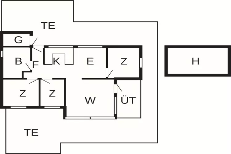 Stijlvol toevluchtsoord in Gronhoj-By Traum-Plattegrond