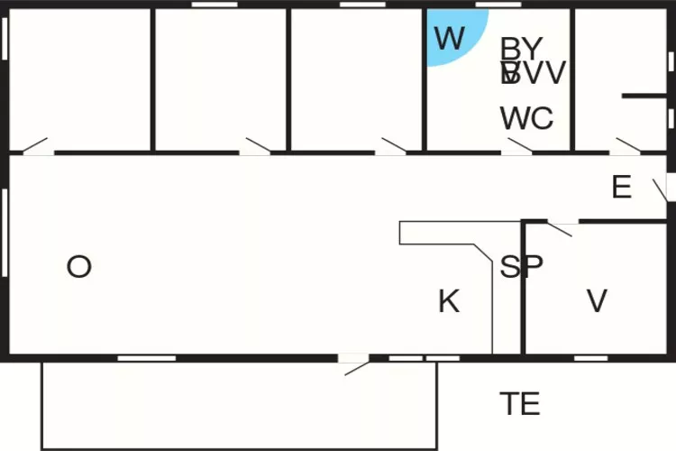 8 persoons vakantie huis in Væggerløse-Plattegrond