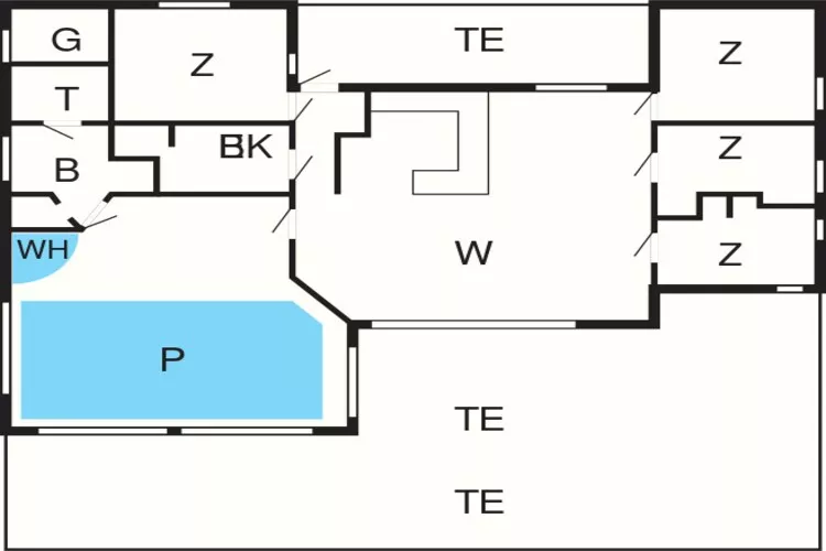 8 persoons vakantie huis in Løkken-Plattegrond